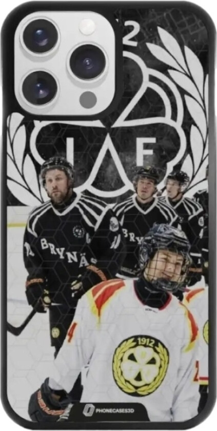 iPhone 14 Pro Brynäs IF 3D mobildeksel, svart