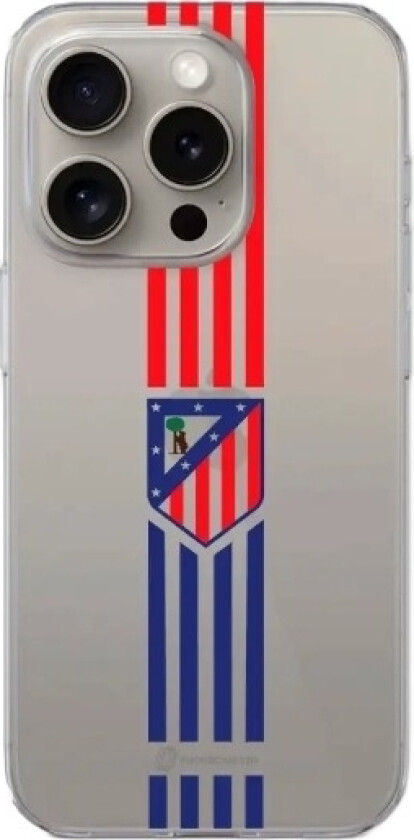 iPhone 15 Pro Atlético de Madrid Clear case -mobildeksel, hvit