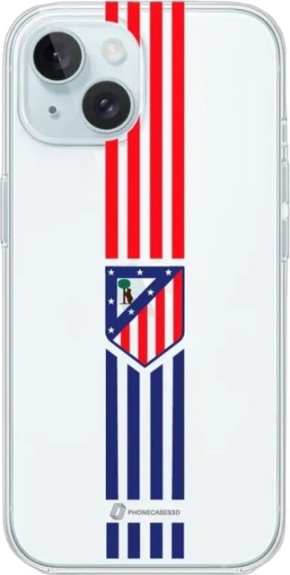 iPhone 15 Atlético de Madrid Clear case -mobildeksel, hvit