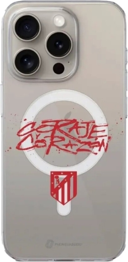iPhone 16 Pro Atlético de Madrid Clear case (MagSafe) -mobildeksel, hvit