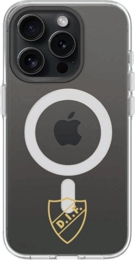iPhone 16 Pro Max Djurgårdens IF Clear case (MagSafe) -mobildeksel, svart