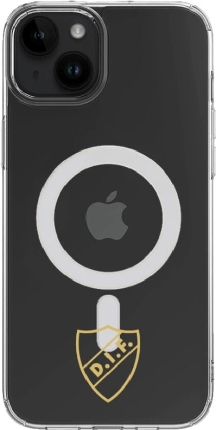 iPhone 15 Djurgårdens IF Clear case (MagSafe) -mobildeksel, svart