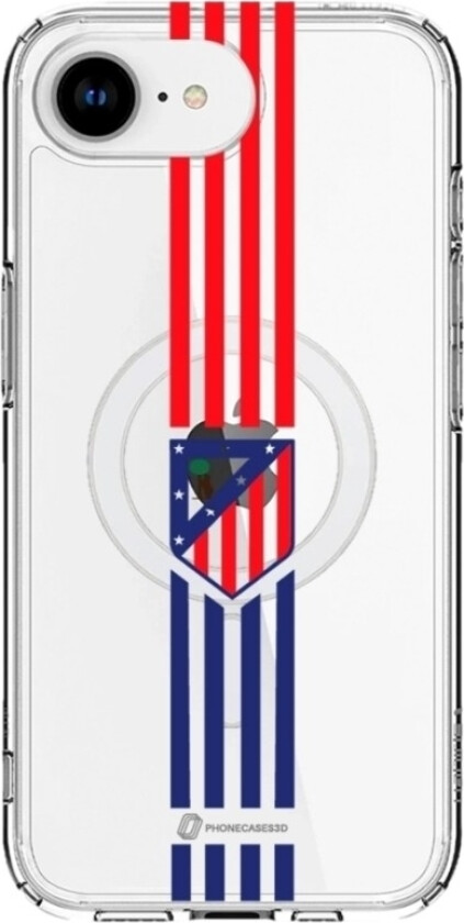 iPhone 16e Atlético de Madrid Clear case (MagSafe) -mobildeksel, hvit