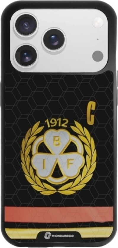 iPhone 17 Pro Brynäs IF 3D mobildeksel, svart