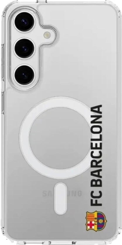 Samsung Galaxy S25 FC Barcelona Clear case (MagSafe) -mobildeksel, hvit