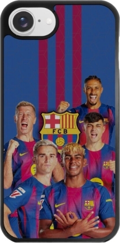 iPhone 16e FC Barcelona 3D mobildeksel, svart