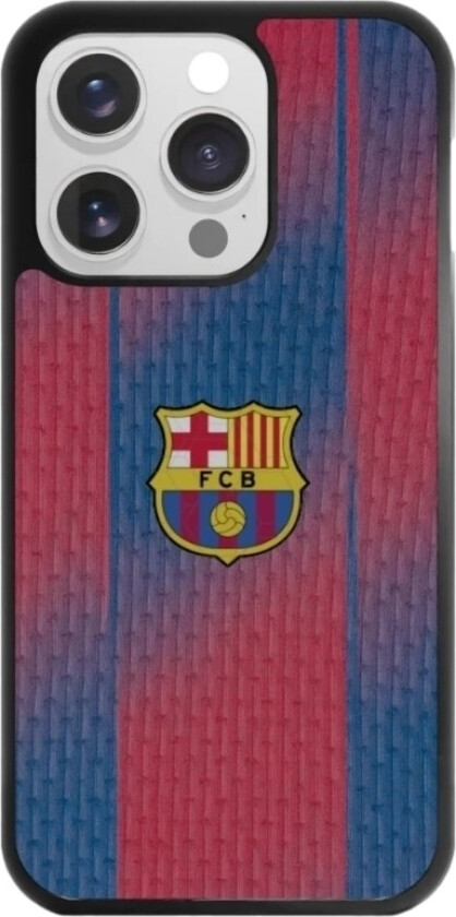 iPhone 15 Pro FC Barcelona 3D mobildeksel, svart
