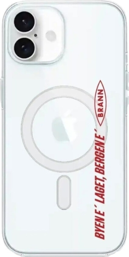 iPhone 16 Brann SK Clear case (MagSafe) -mobildeksel, hvit