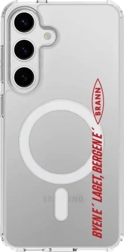Samsung Galaxy S25 Brann SK Clear case (MagSafe) -mobildeksel, hvit