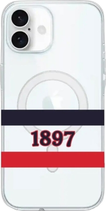 iPhone 16 HIFK Hockey Clear case (MagSafe) -mobildeksel, hvit