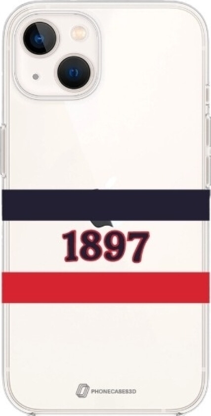 iPhone 14 HIFK Hockey Clear case -mobildeksel, hvit