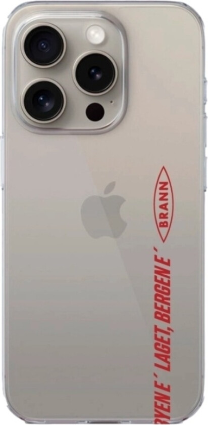 iPhone 15 Pro Brann SK Clear case -mobildeksel, hvit