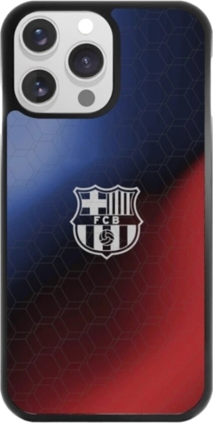 iPhone 14 Pro FC Barcelona 3D mobildeksel, svart
