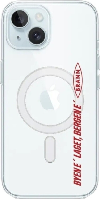 iPhone 15 Brann SK Clear case (MagSafe) -mobildeksel, hvit