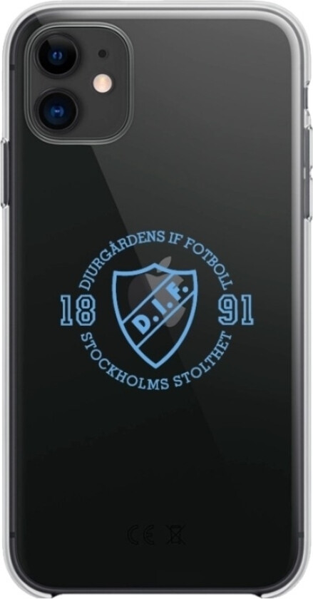 iPhone 11 Djurgårdens IF Clear case -mobildeksel, svart