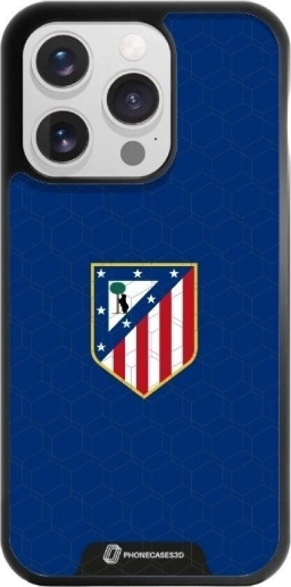 iPhone 15 Pro Atlético de Madrid 3D mobildeksel, svart