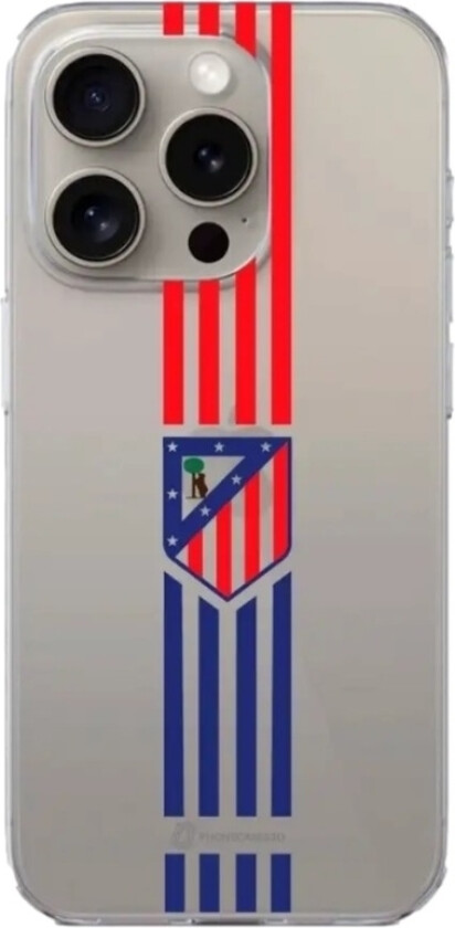 iPhone 16 Pro Atlético de Madrid Clear case -mobildeksel, hvit