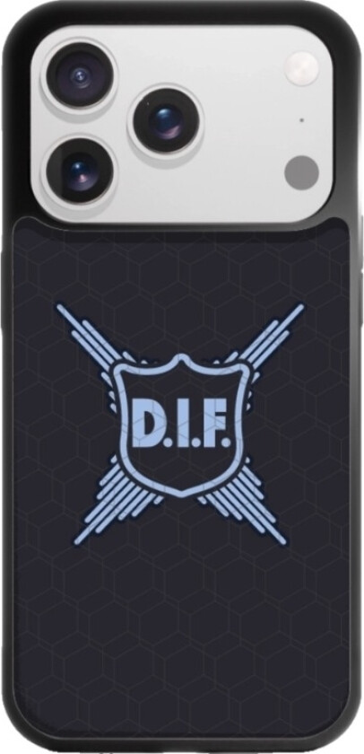 iPhone 17 Pro Max Djurgårdens IF 3D mobildeksel, svart
