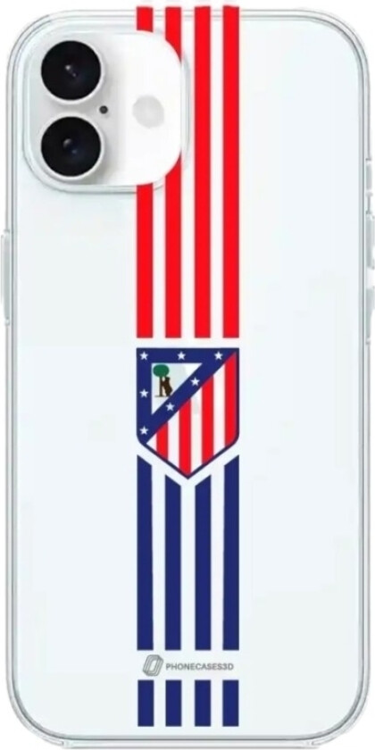 iPhone 16 Atlético de Madrid Clear case -mobildeksel, hvit