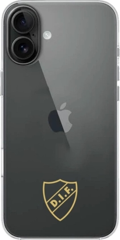 iPhone 16 Plus Djurgårdens IF Clear case -mobildeksel, svart