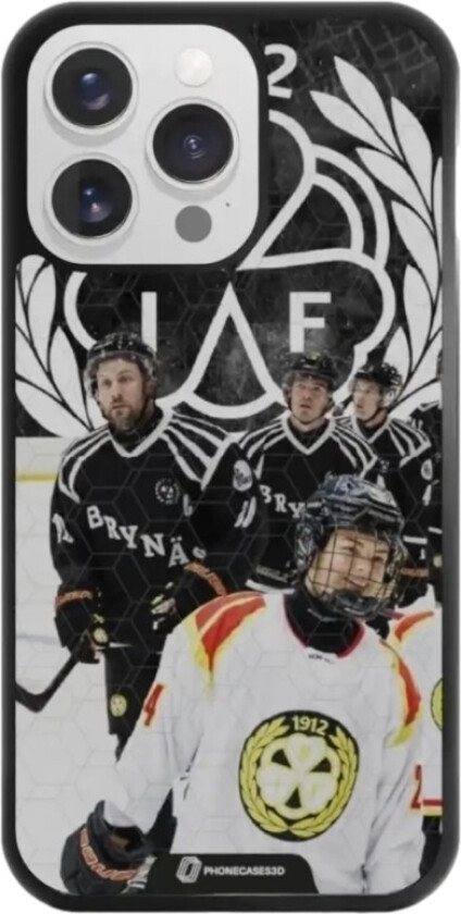 iPhone 13 Pro Brynäs IF 3D mobildeksel, svart