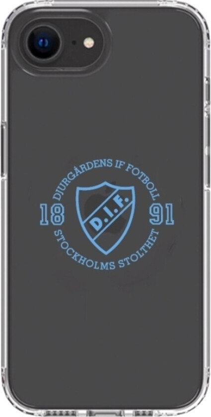 iPhone 16e Djurgårdens IF Clear case -mobildeksel, svart