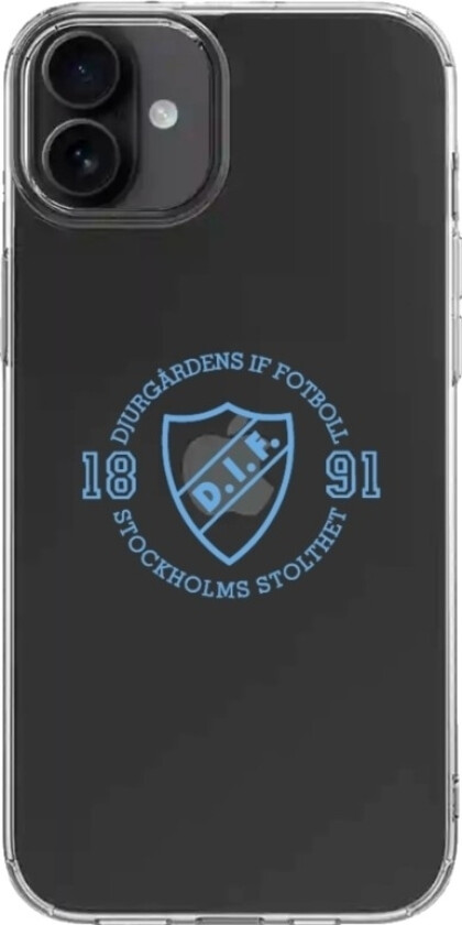 iPhone 16 Djurgårdens IF Clear case -mobildeksel, svart