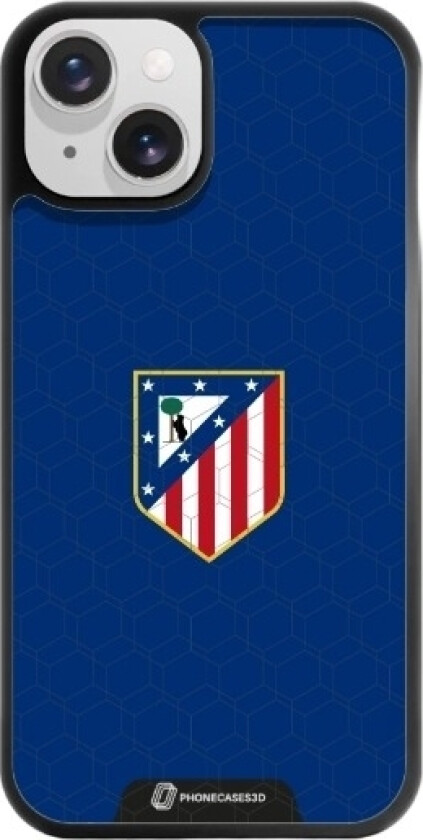 iPhone 14 Atlético de Madrid 3D mobildeksel, svart