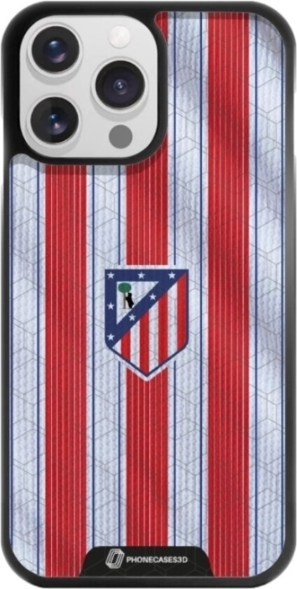 iPhone 14 Pro Atlético de Madrid 3D mobildeksel, svart