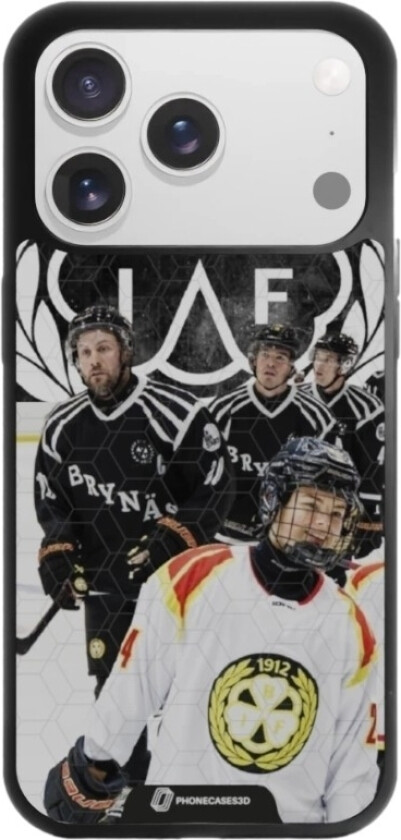 iPhone 17 Pro Brynäs IF 3D mobildeksel, svart