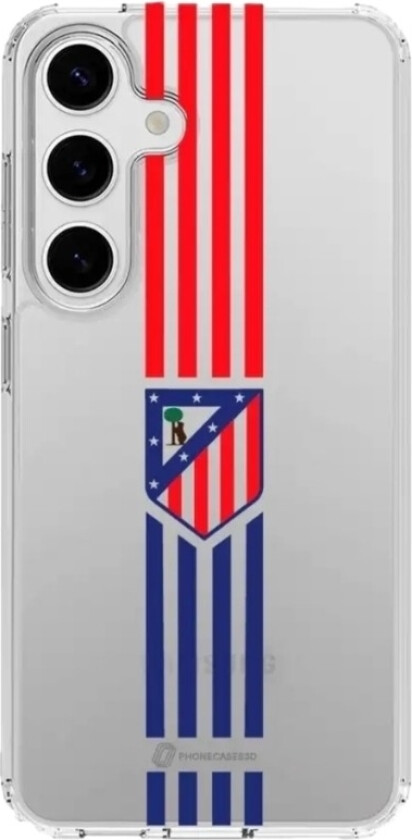 Samsung Galaxy S25+ Atlético de Madrid Clear case -mobildeksel, hvit