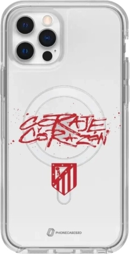 iPhone 12 Atlético de Madrid Clear case (MagSafe) -mobildeksel, hvit