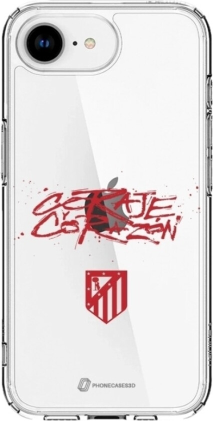 iPhone 16e Atlético de Madrid Clear case -mobildeksel, hvit