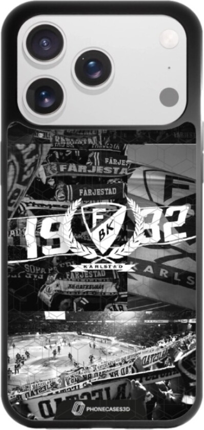 iPhone 17 Pro Färjestad BK 3D mobildeksel, svart