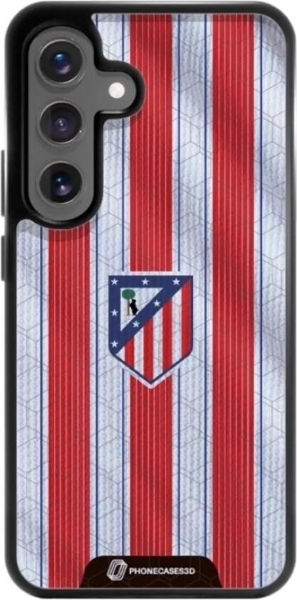 Samsung Galaxy S25 Atlético de Madrid 3D mobildeksel, svart