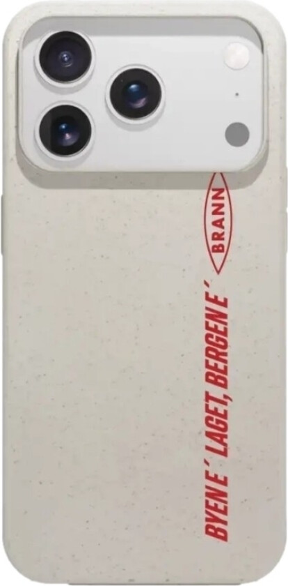 iPhone 17 Pro Max Brann SK komposterbart deksel, hvit