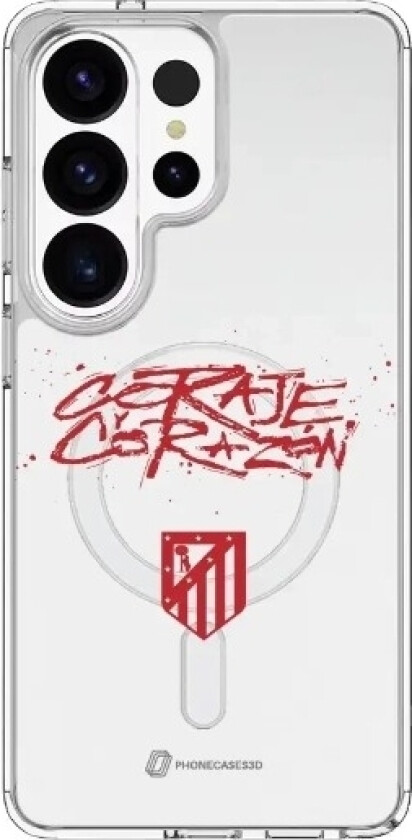 Samsung Galaxy S26 Ultra Atlético de Madrid Clear case (MagSafe) -mobildeksel, hvit