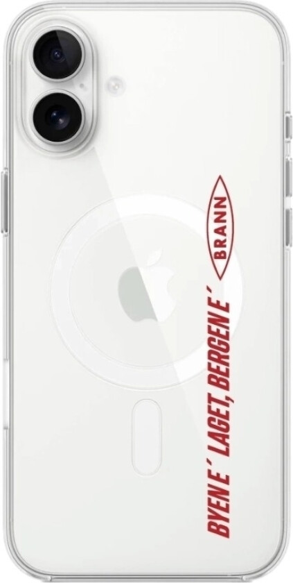iPhone 16 Plus Brann SK Clear case -mobildeksel, hvit