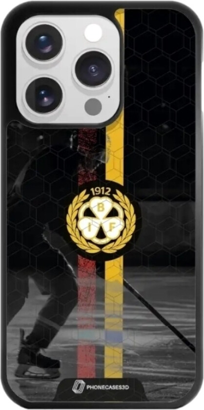 iPhone 15 Pro Brynäs IF 3D mobildeksel, svart