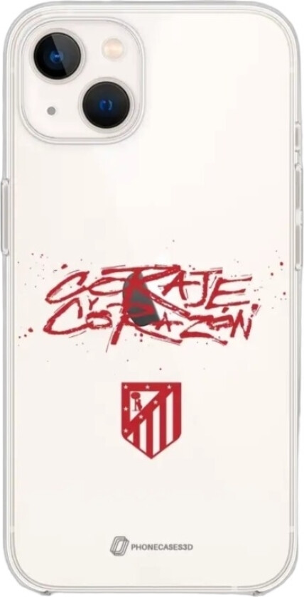 iPhone 14 Atlético de Madrid Clear case -mobildeksel, hvit