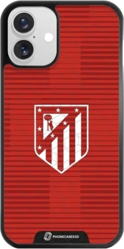 iPhone 16 Plus Atlético de Madrid 3D mobildeksel, svart