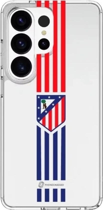 Samsung Galaxy S26 Ultra Atlético de Madrid Clear case -mobildeksel, hvit