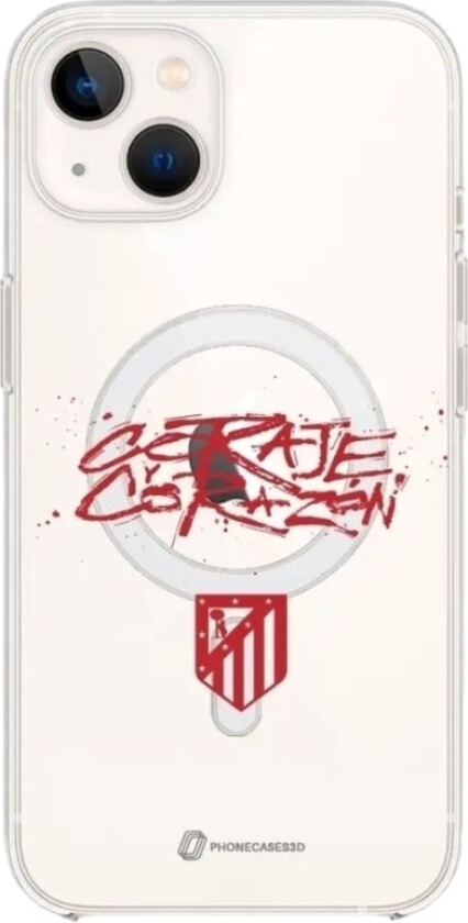 iPhone 13 Atlético de Madrid Clear case (MagSafe) -mobildeksel, hvit