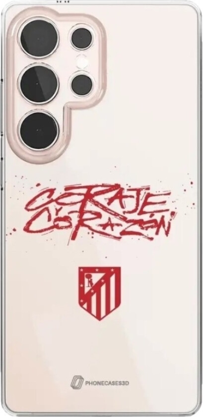 Samsung Galaxy S25 Ultra Atlético de Madrid Clear case -mobildeksel, hvit