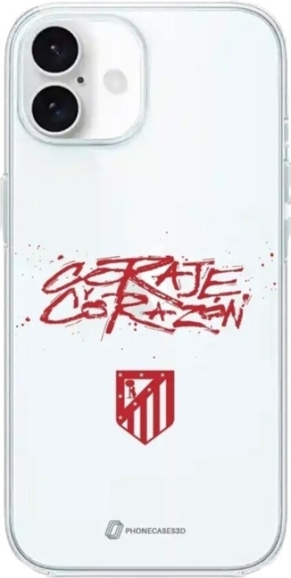 iPhone 16 Atlético de Madrid Clear case -mobildeksel, hvit