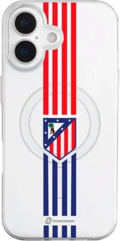 iPhone 17 Atlético de Madrid Clear case (MagSafe) -mobildeksel, hvit