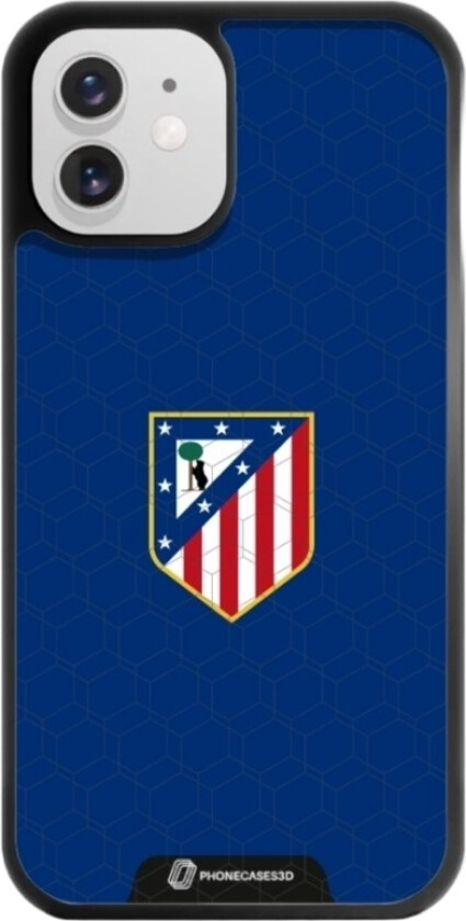 iPhone 12 Atlético de Madrid 3D mobildeksel, svart