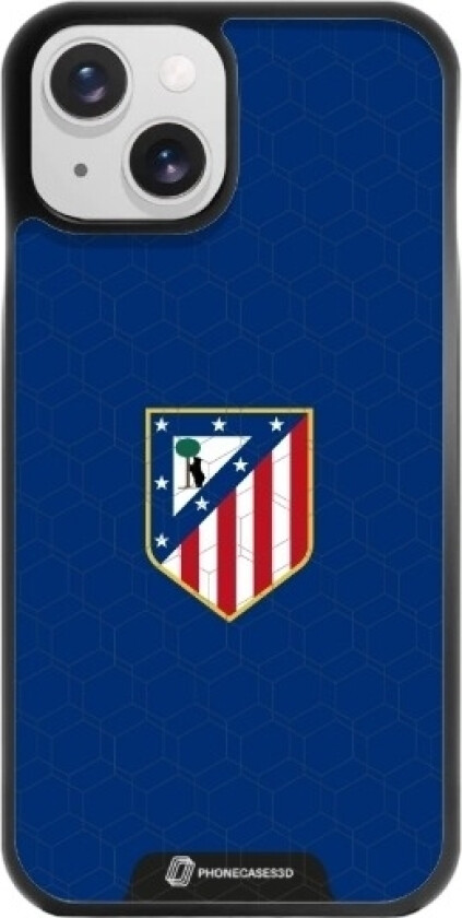 iPhone 15 Atlético de Madrid 3D mobildeksel, svart