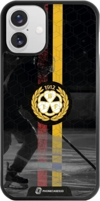 iPhone 16 Plus Brynäs IF 3D mobildeksel, svart