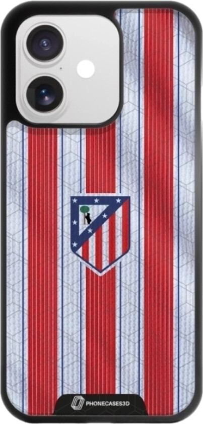 iPhone 17 Atlético de Madrid 3D mobildeksel, svart